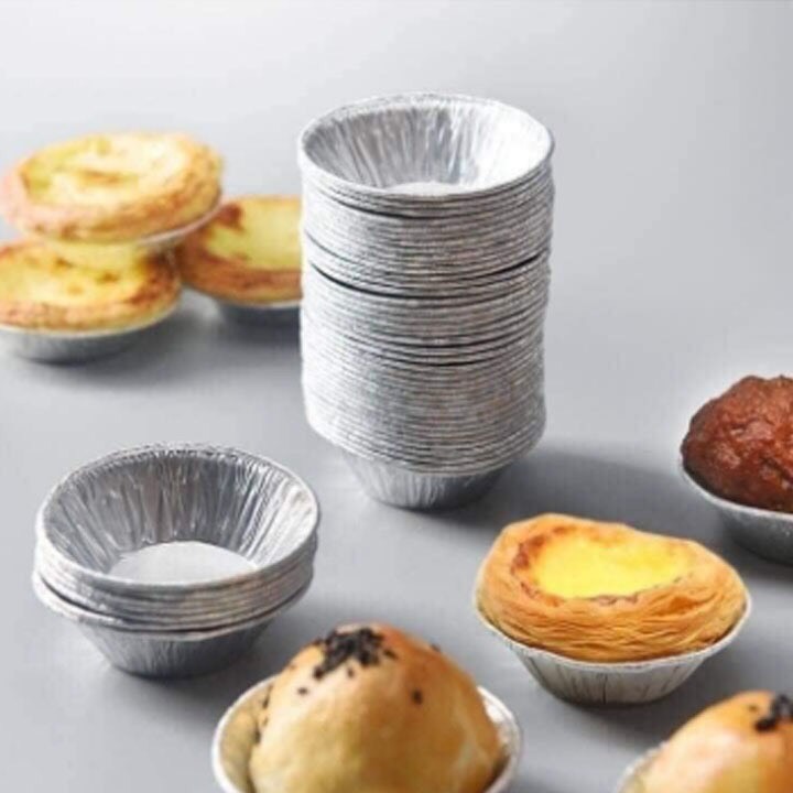 Set 250 Khuôn giấy bạc Làm Bánh Tart Bằng Lá Nhôm Tiện Dụng