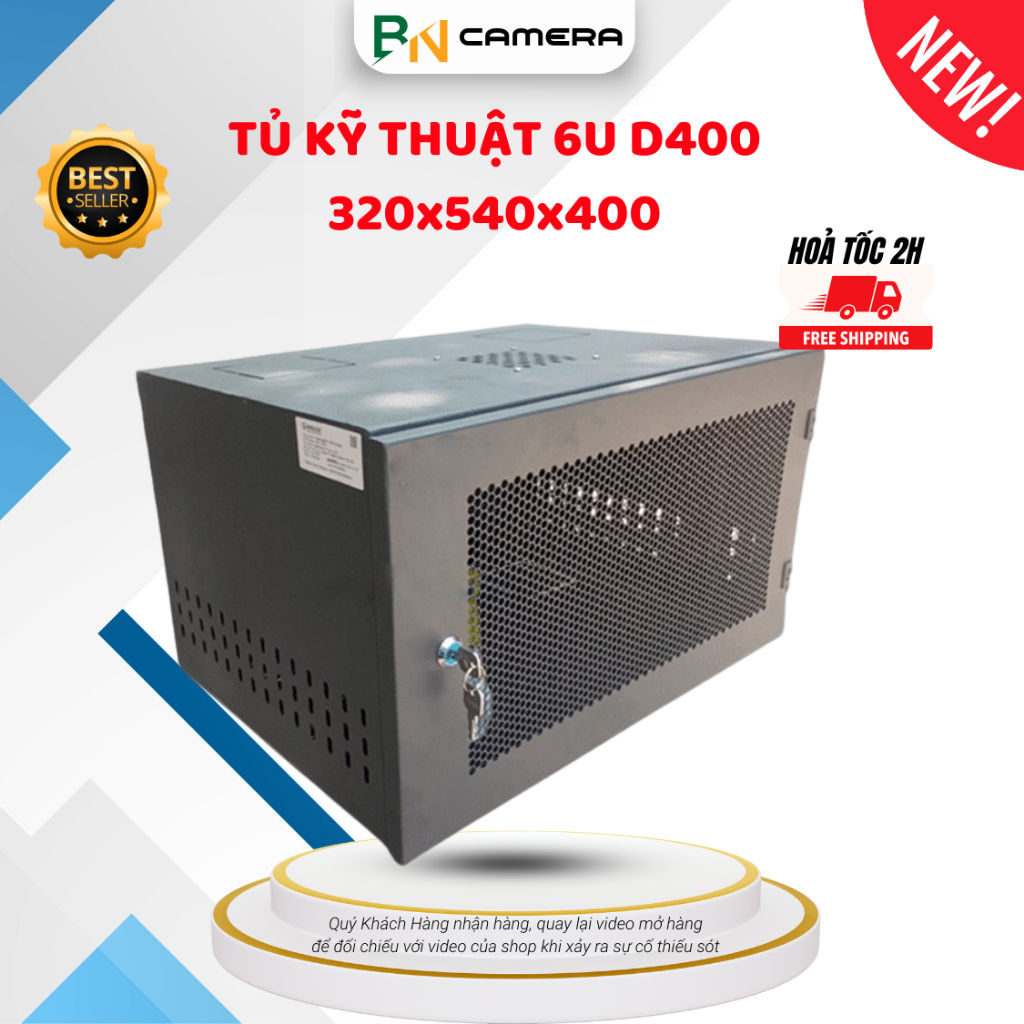 Tủ kỹ thuật 6UD400 màu đen, đựng đầu ghi Camera | Shopee Việt Nam