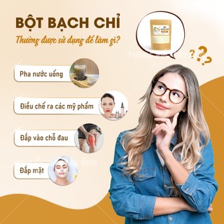 Bột Bạch Chỉ Nguyên Chất 1kg, bột đắp mặt dưỡng trắng da, mờ thâm, giảm mụn