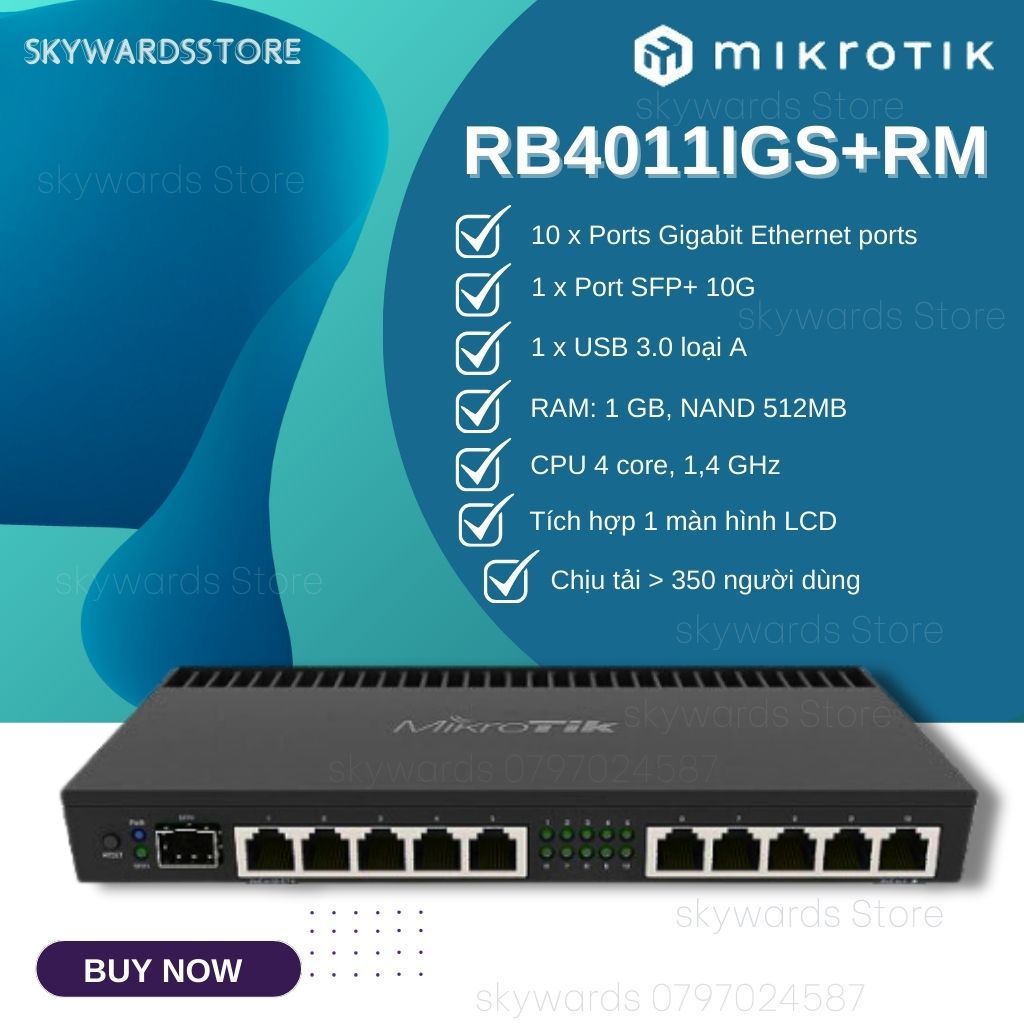 Thiết Bị Cân Bằng Tải Router MikroTik RB4011iGS+RM _Chính hãng, mới 100 ...
