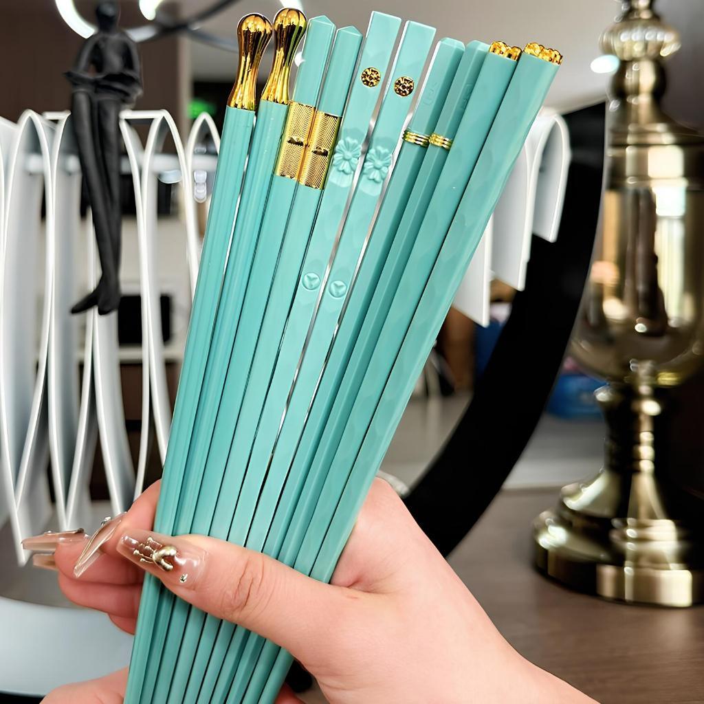 Đũa ăn cơm - Set 5 đũa sợi thủy tinh kháng khuẩn chống nấm mốc, chống trơn trượt khi gắp thức ăn (Tuyển   )