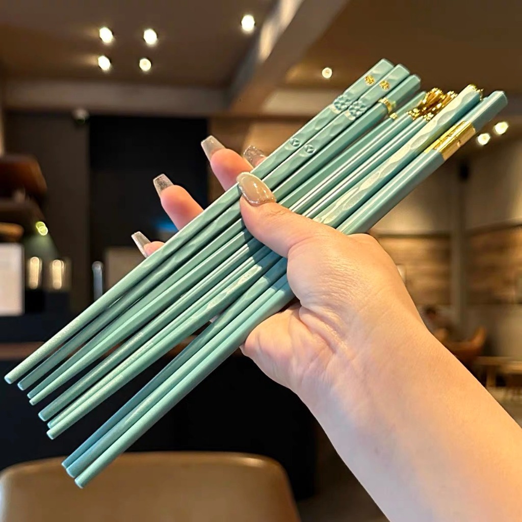 Đũa ăn cơm - Set 5 đũa sợi thủy tinh kháng khuẩn chống nấm mốc, chống trơn trượt khi gắp thức ăn (Tuyển   )