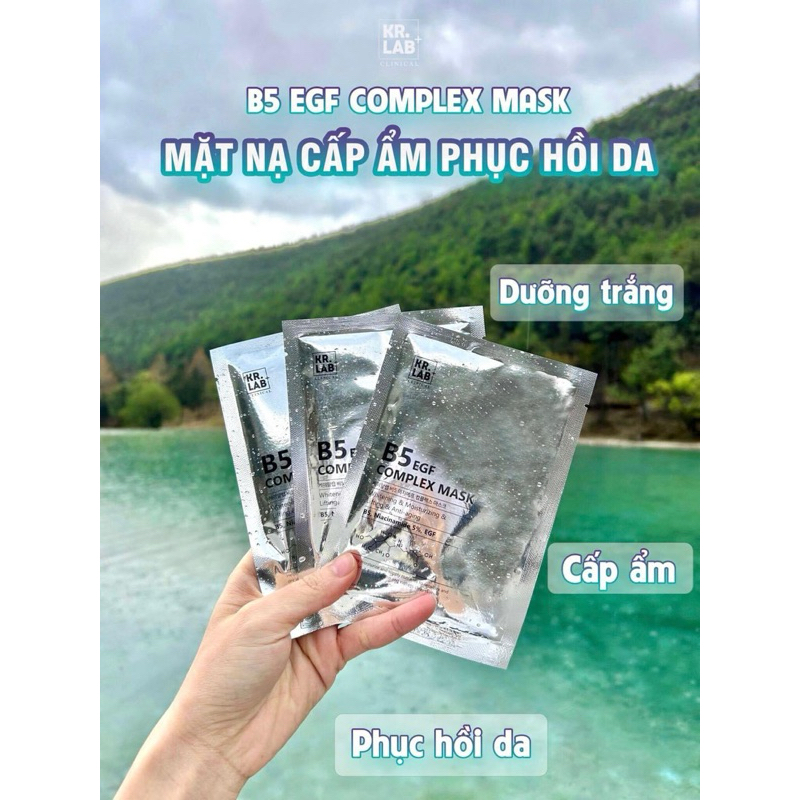 1-5 miếng Mặt nạ Kr.lab B5 EGF complex mask - hạn 2028 Hàn Quốc IS89
