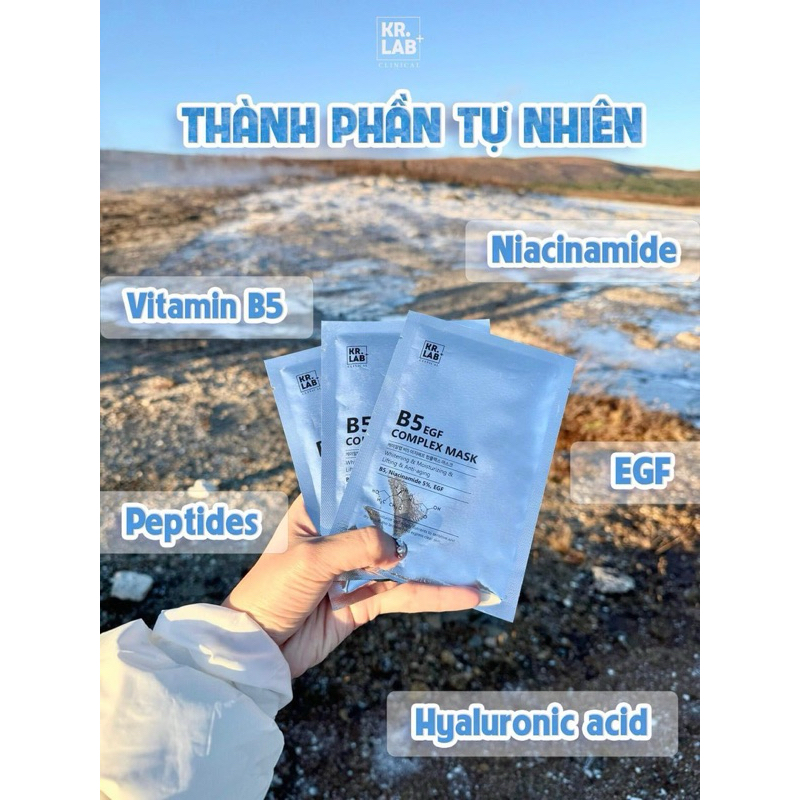 1-5 miếng Mặt nạ Kr.lab B5 EGF complex mask - hạn 2028 Hàn Quốc IS89