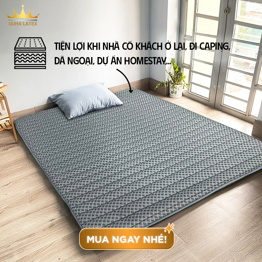 Topper nệm Kingfoam, Topper trải sàn điều hòa Kingcool vải tencel nằm ...