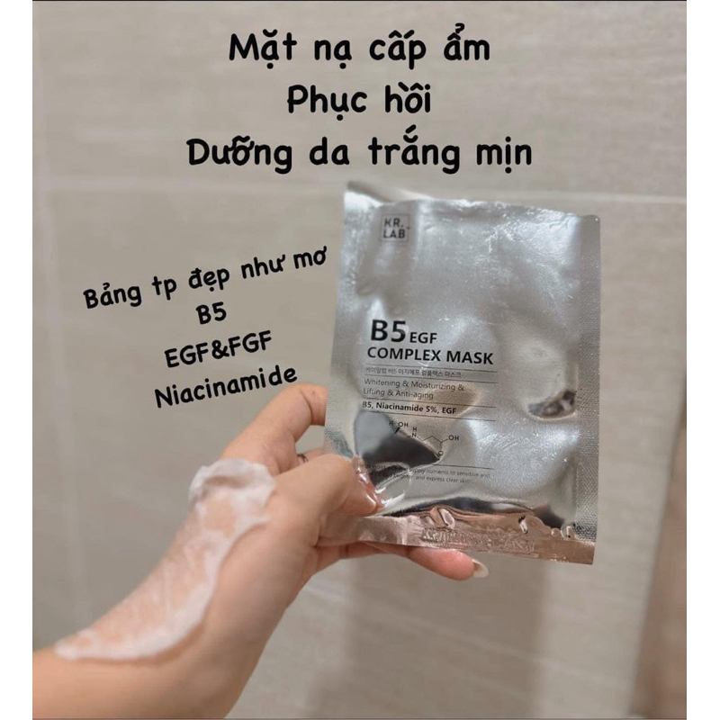 1-5 miếng Mặt nạ Kr.lab B5 EGF complex mask - hạn 2028 Hàn Quốc IS89