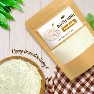 Bột bạch linh 100g, bột bạch phục linh, nguyên chất, thơm mịn, dùng pha uống, đắp mặt - Lãn Ông