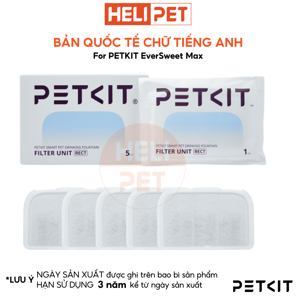 Ảnh [Bản Quốc Tế] Lõi Lọc Nước PETKIT Filter RECT Dùng Cho PETKIT Eversweet Max - HeLiPet 3