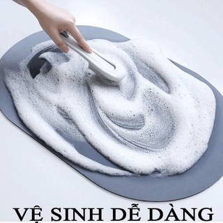 Thảm lau chân cao cấp silicon siêu thấm nước , Thảm chùi chân chống trơn trượt cao cấp