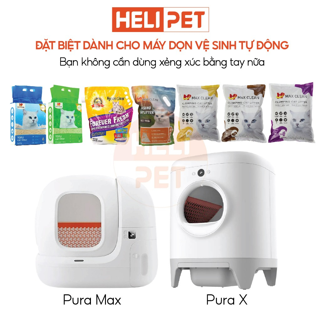 Ảnh Cát Vệ Sinh Cho Mèo Cao Cấp Khử Mùi Vượt Trội Siêu Vón Cục Siêu Ít Bụi - Max Clean 2