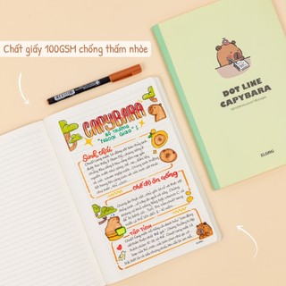 KLONG - Vở kẻ ngang chấm may dán gáy Capybara B5 80/120/200 trang 100/76; MS: 828; MS: 829; MS: 830 ♥ Tập gáy may HSSV
