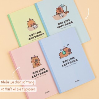 KLONG - Vở kẻ ngang chấm may dán gáy Capybara B5 80/120/200 trang 100/76; MS: 828; MS: 829; MS: 830 ♥ Tập gáy may HSSV