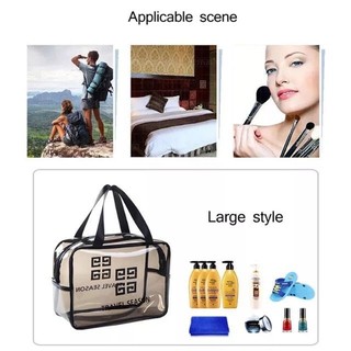 Set 3 túi trong suốt đựng đồ, mỹ phẩm du lịch thời trang