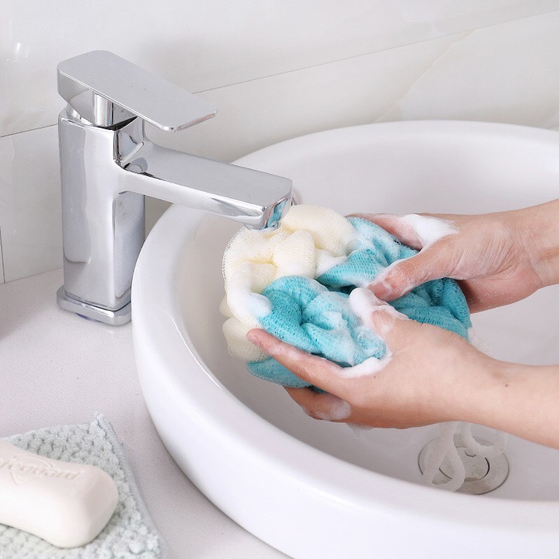 Bông Tắm Tròn, Bông Tắm Dài Kỳ Lưng Tạo Bọt Cao Cấp, Chất Liệu Lưới Tắm Nhập Khẩu An Toàn