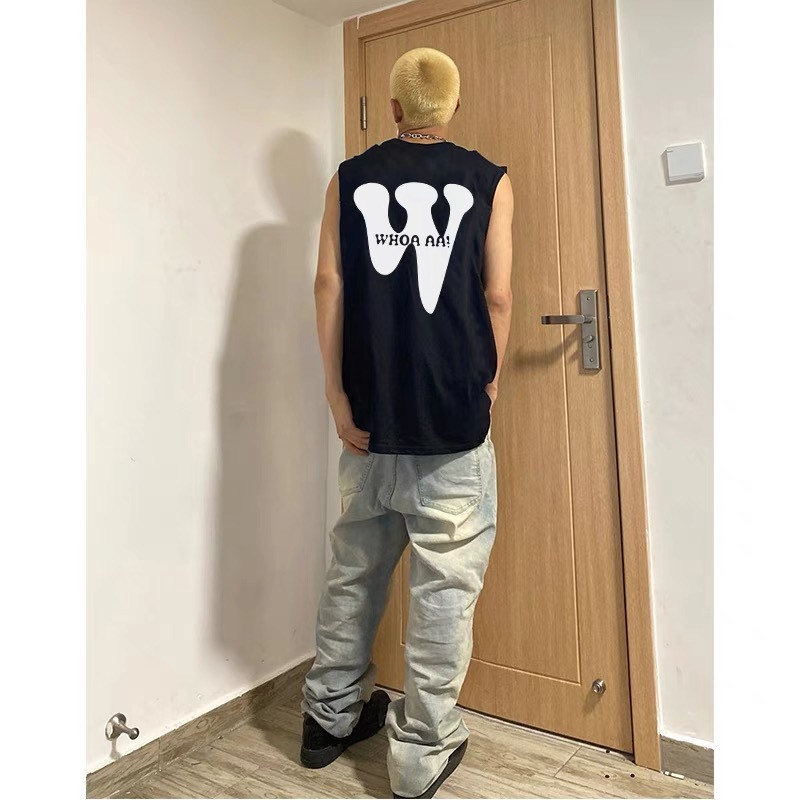 Áo TankTop In Họa Tiết "W" RedLabel Áo Ba Lỗ Sát Nách Unisex Cotton Cá Tính TT30