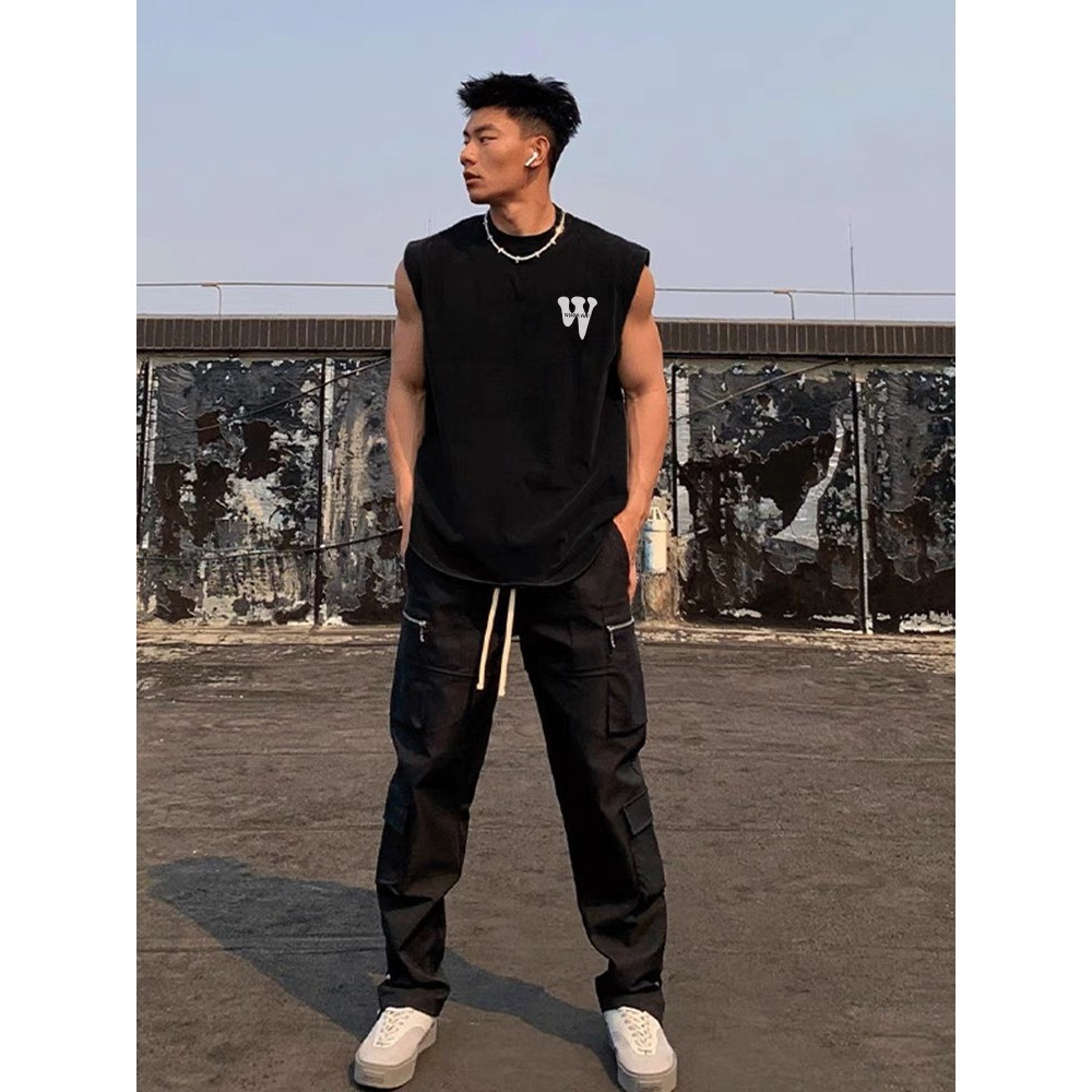 Áo TankTop In Họa Tiết "W" RedLabel Áo Ba Lỗ Sát Nách Unisex Cotton Cá Tính TT30
