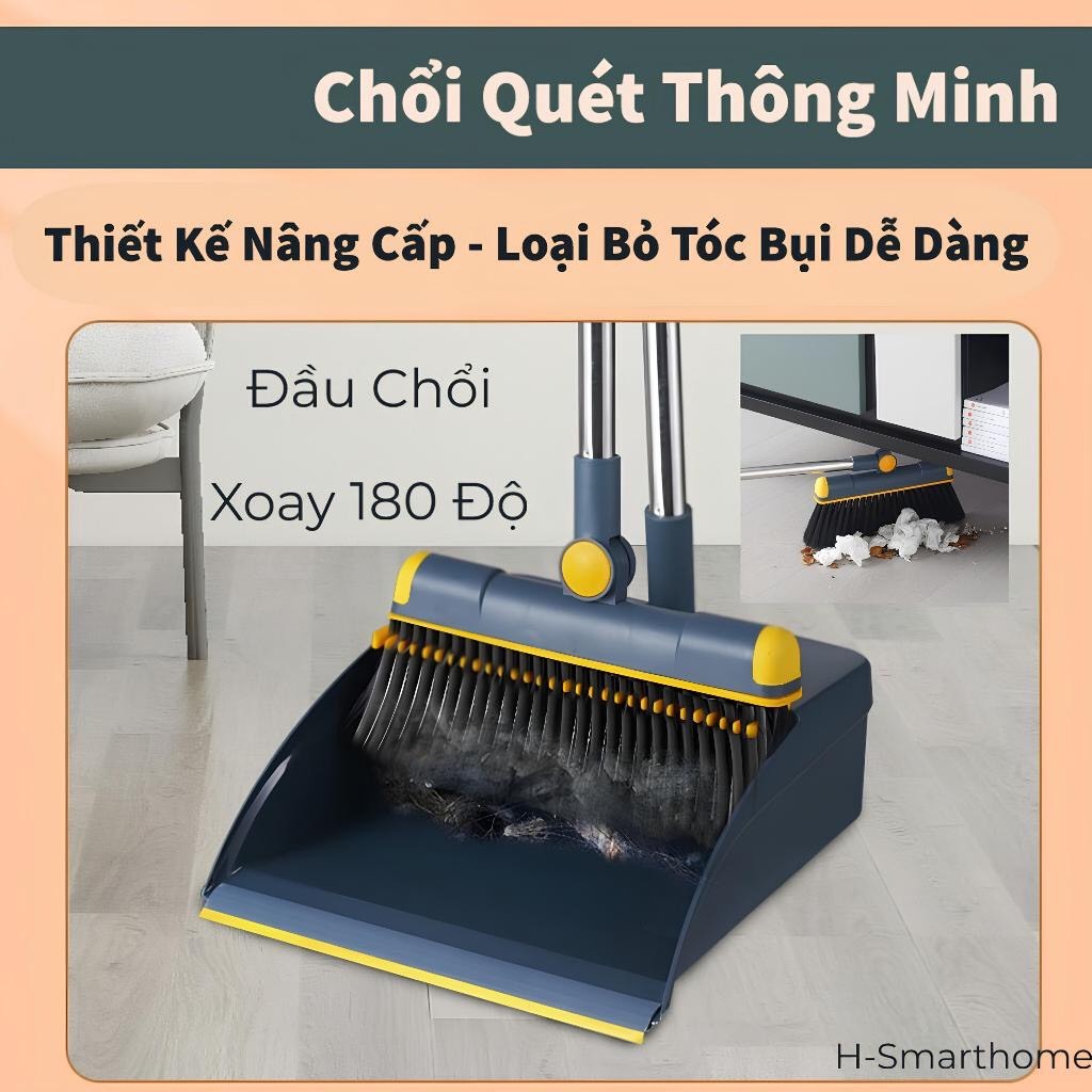 Bộ Chổi Quét Nhà Kèm Ky Hót Rác Gấp Gọn Tiện Lợi, Cây Chổi Quét Nhà ...