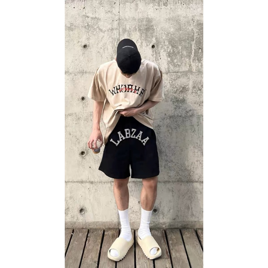 Quần Đùi Short REDLABEL "LABZAA" Short Cá Tính Cao Cấp Thun Nỉ Dày Dặn Có Túi Kết Hợp Dây Rút Unisex