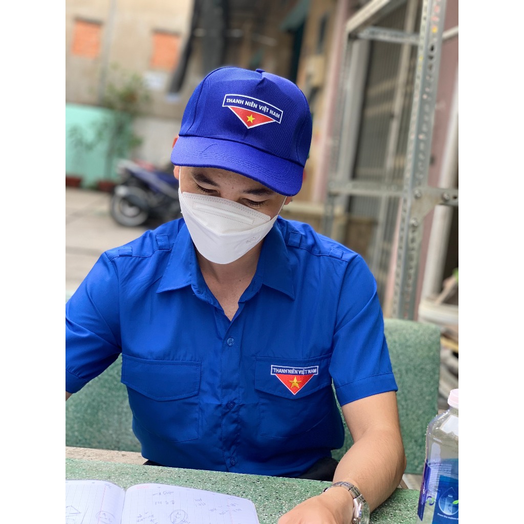Nón Kết Đoàn, Mũ Lưỡi Trai Đoàn Thanh Niên VIỆT NAM (Logo In) - Màu Xanh Tiêu Chuẩn, Form Đẹp
