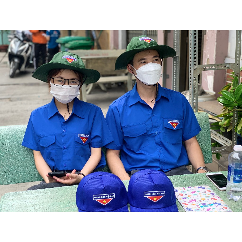 Nón Kết Đoàn, Mũ Lưỡi Trai Đoàn Thanh Niên VIỆT NAM (Logo In) - Màu Xanh Tiêu Chuẩn, Form Đẹp