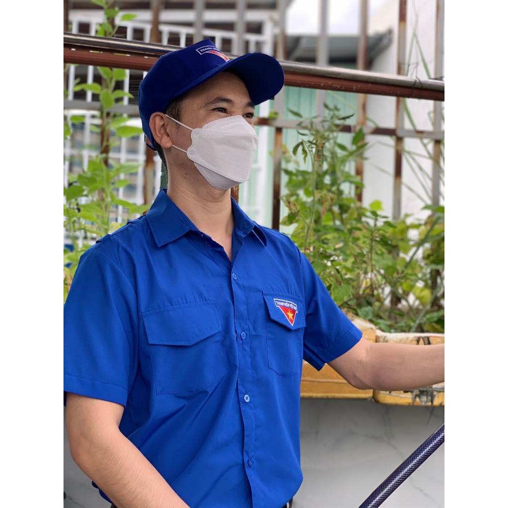 Nón Kết Đoàn, Mũ Lưỡi Trai Đoàn Thanh Niên VIỆT NAM (Logo In) - Màu Xanh Tiêu Chuẩn, Form Đẹp