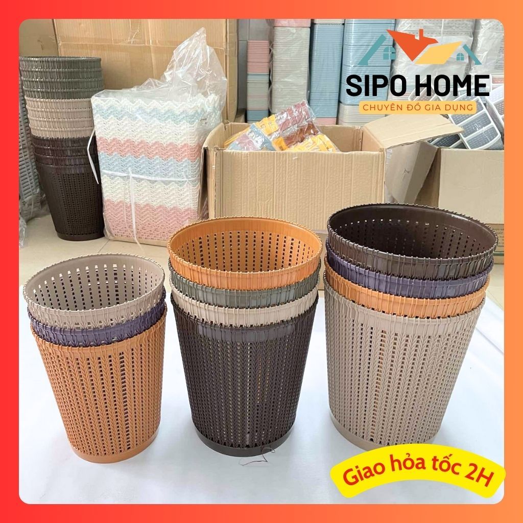 Sọt Rác Nhựa Đan Mây Việt Nhật - Sọt Rác Văn Phòng Hiện Đaị (Giao màu ...