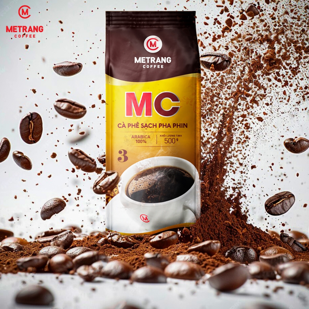 Ảnh Cà phê Arabica, cafe rang xay pha phin nguyên chất - Mê Trang MC3, gói bột cà phê 500g 2