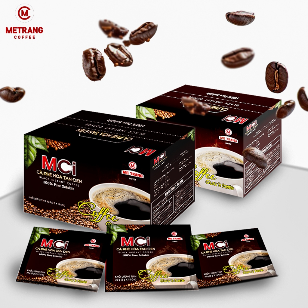 Ảnh Cà phê Mê Trang hòa tan đen 1in1 (Mci1in1) - Hộp 15 gói 2