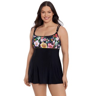 Size 14 (70-75kg) Váy bơi, bikini đi biển kín đáo che bụng,vải 2 lớp cao cấp, hàng VNXK LONGITUDE