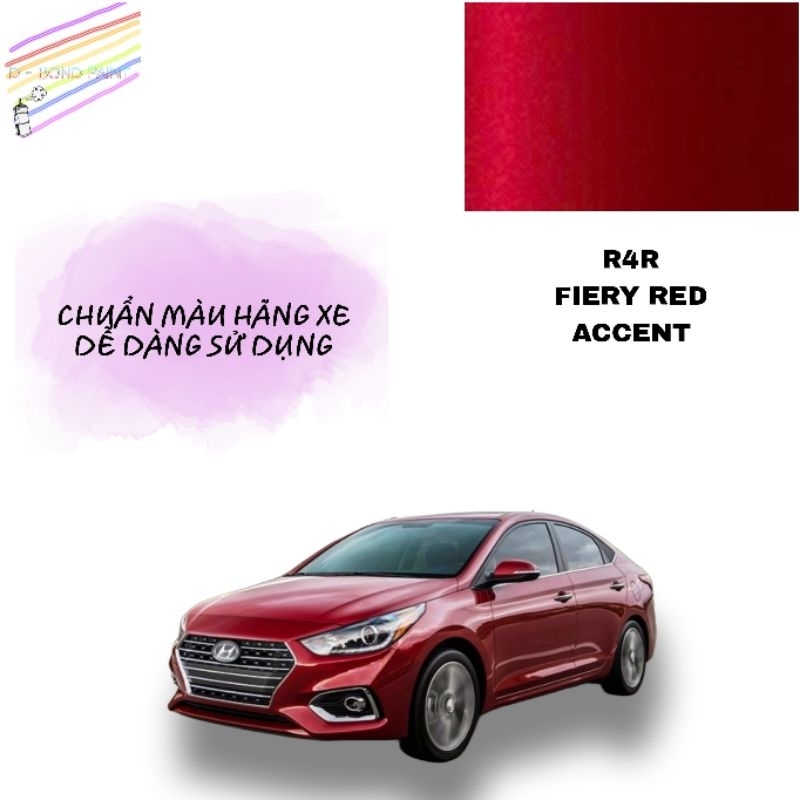 HYUNDAI ACCENT MÀU ĐỎ - BÌNH XỊT SƠN XÓA VẾT XƯỚC Ô TÔ 400ML (MÃ MÀU ...