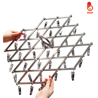 Móc chùm inox 35 kẹp không gỉ, siêu bền, móc phơi đồ cho bé