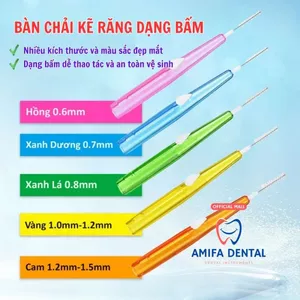 Set 5 Bàn Chải Kẽ Răng Dạng Bút, Bàn Chải Niềng Răng, Bàn Chải Chỉnh Nha, Bàn Chải Dạng Trượt Tiện Lợi