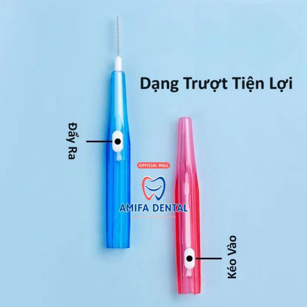 Set 5 Bàn Chải Kẽ Răng Dạng Bút, Bàn Chải Niềng Răng, Bàn Chải Chỉnh Nha, Bàn Chải Dạng Trượt Tiện Lợi