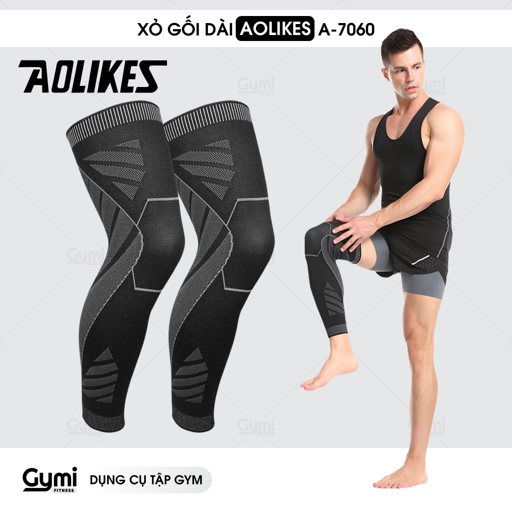 Băng Bảo Vệ Gối Dài Aolikes A-7060 - Giảm Chấn Thương Thể Thao Chính Hãng - AL7060