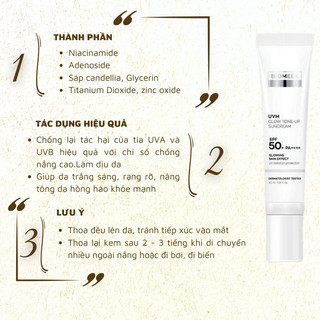 Kem Chống Nắng Biomeek BIOMEEK UVM PEACH BLOOM SPF 50+ PA++++  - Bebeauskinshop
