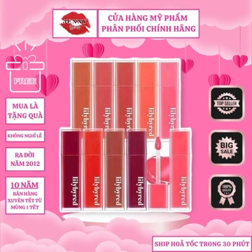 Son Tint Lilybyred Bloody Liar Coating Tint, Son Tint Bóng Lilybyred Vỏ Vuông