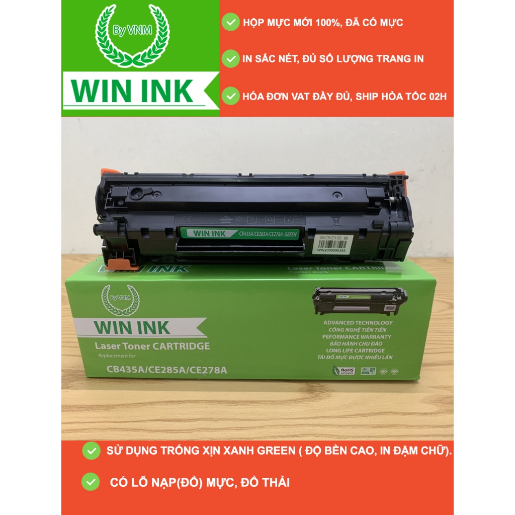 Hộp mực máy in HP M1132/ 1212dnf(mã mực CE285A) hiệu Win Ink cao cấp có ...
