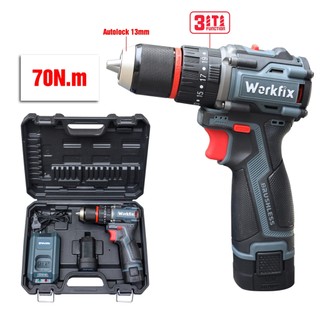 Máy Khoan Workfix WF-ID1613BL 13mm, 3 cell Auto Lock Không Chổi Than Đầu Cặp 13mm