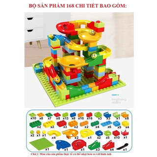 Bộ Đồ Chơi Xếp Hình Mô Hình Cầu Trượt Thả Bi 170 Chi Tiết Cho Bé Luyện Lắp Ráp Ghi Nhớ Tư Duy Logic 89041