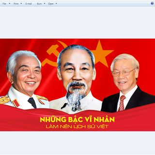 Tranh Tráng Gương 3 Bác treo tường để bàn tri ân, quà tặng doanh nghiệp, Bác Hồ, Bác Giáp, Bác Trọng