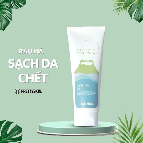 Ảnh Tẩy da chết Prettyskin The Jeju Cica Peeling Gel 150ml, gel tẩy da chết chiết xuất rau má sạch sâu, dịu nhẹ và an toàn 3