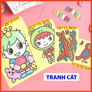 Tranh Cát Tô Màu Cho Bé Nhiều Mẫu Mã, Đồ Chơi Tranh Cát Trẻ Em Có Sẵn Cát Màu Nhiều Kích Thước 89043