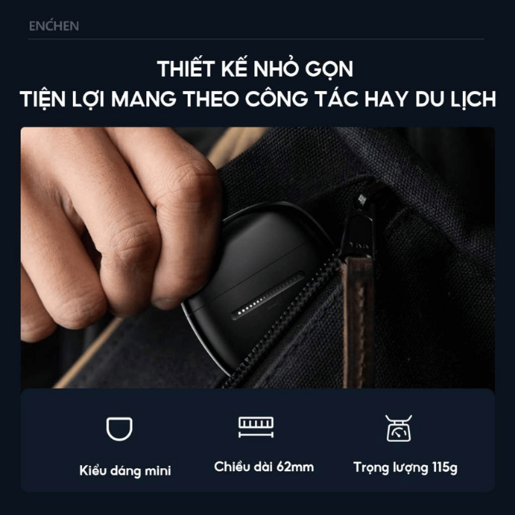 Ảnh Máy cạo râu Enchen Mini 6S Cảm ứng, chống nước toàn thân - Hàng chính hãng 4