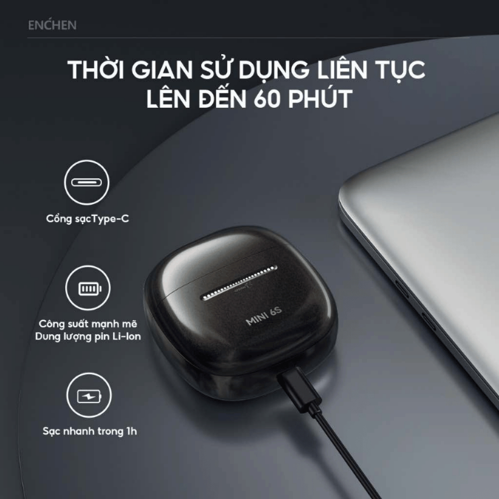 Ảnh Máy cạo râu Enchen Mini 6S Cảm ứng, chống nước toàn thân - Hàng chính hãng 3
