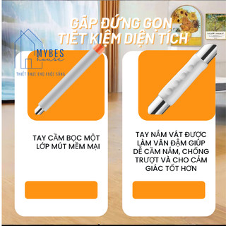 Cây lau nhà tự vắt thông minh đầu bông xoay 180 độ có thể đứng, tổng cộng 2 đầu bông bọt biển 33cm