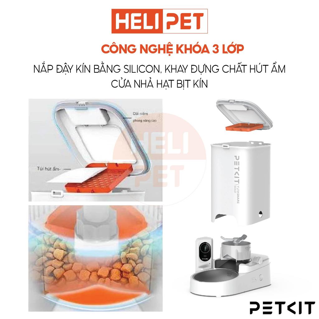 Ảnh Máy Cho Ăn Tự Động Có Camera, Máy Nhả Hạt Cho Chó Mèo PETKIT Yumshare SOLO - Máy cho ăn thông minh PETKIT Solo 4