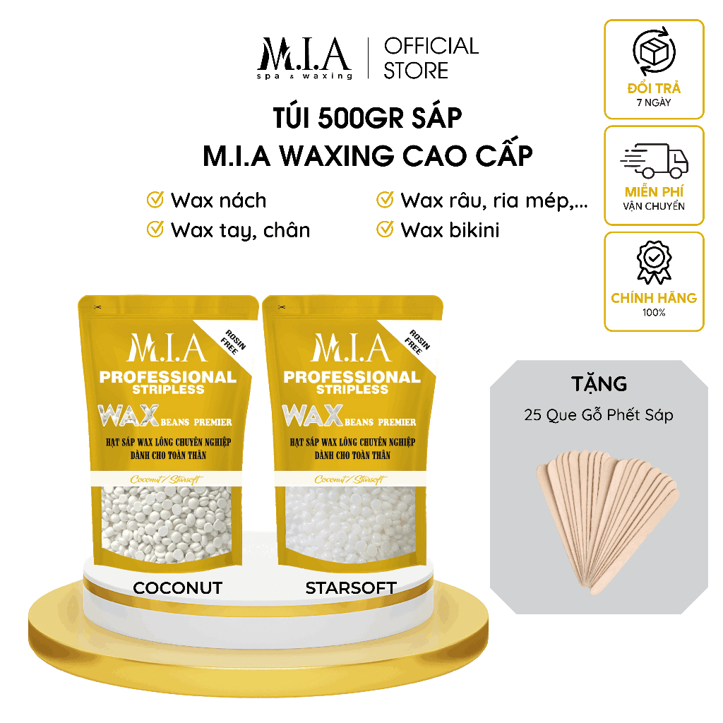 Sáp Wax Lông Nóng MIA WAXING wax lông nách, lông chân Siêu Bám Lông ...