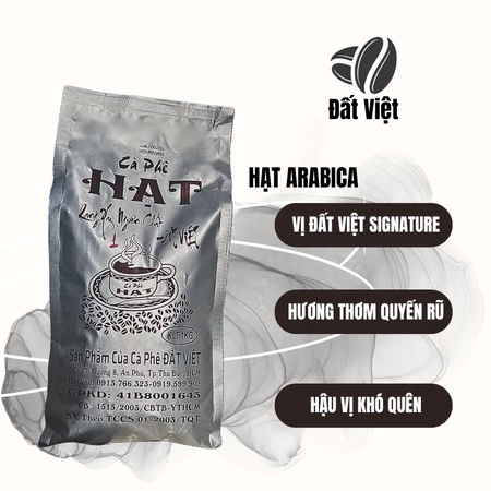 Hạt Arabica - Cafe Đất Việt - Cà Phê hạt Mộc Nguyên Chất Arabica