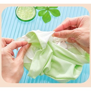 [LCC02 Lưới thông hơi loại 1] Combo 4 quần chíp bé gái, quần lót bé gái lưới mềm cao cấp họa tiết thỏ xanh cute 12-48kg