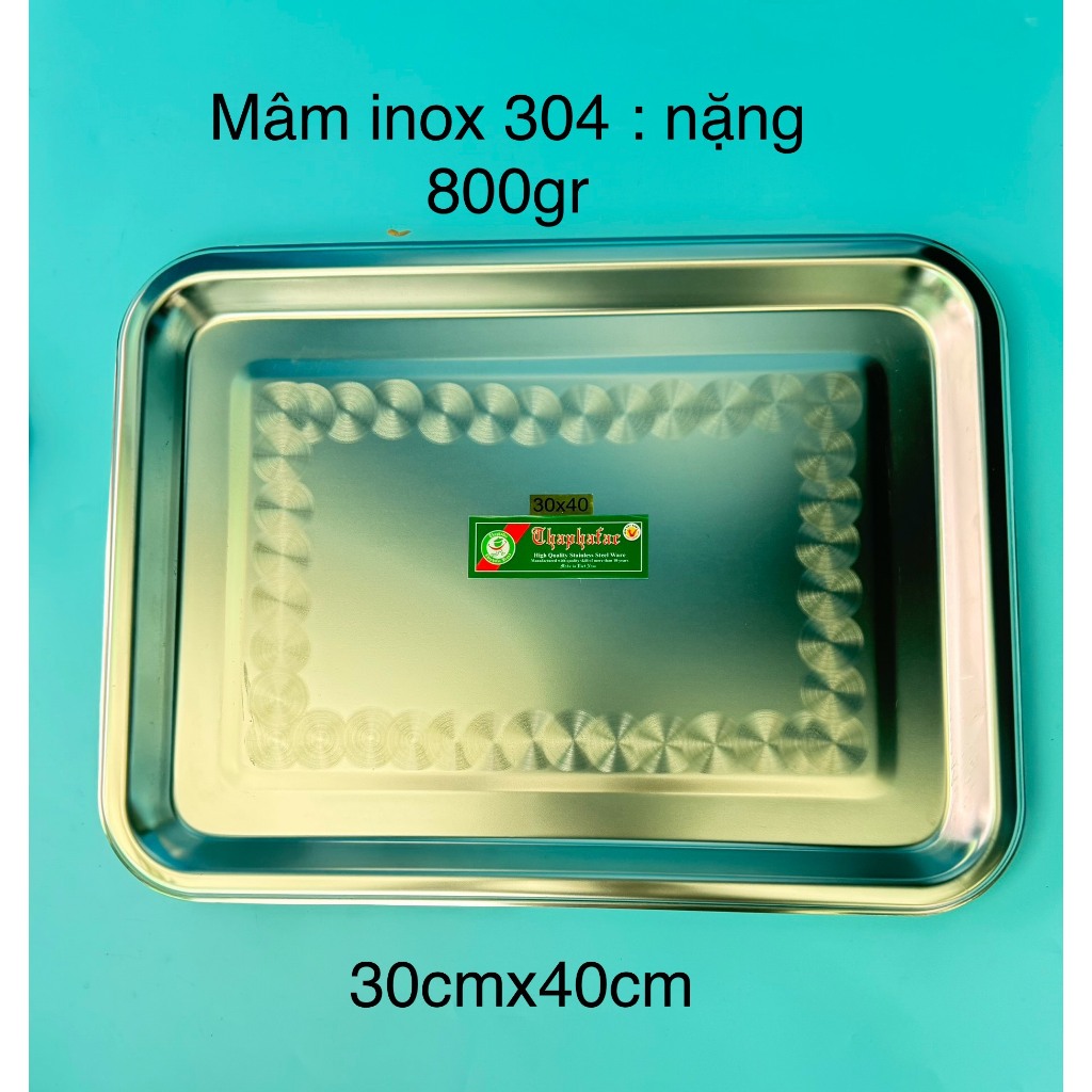 Mâm inox sus 304 cao cấp siêu đẹp, khay mâm inox hình chữ nhât đa năng ...